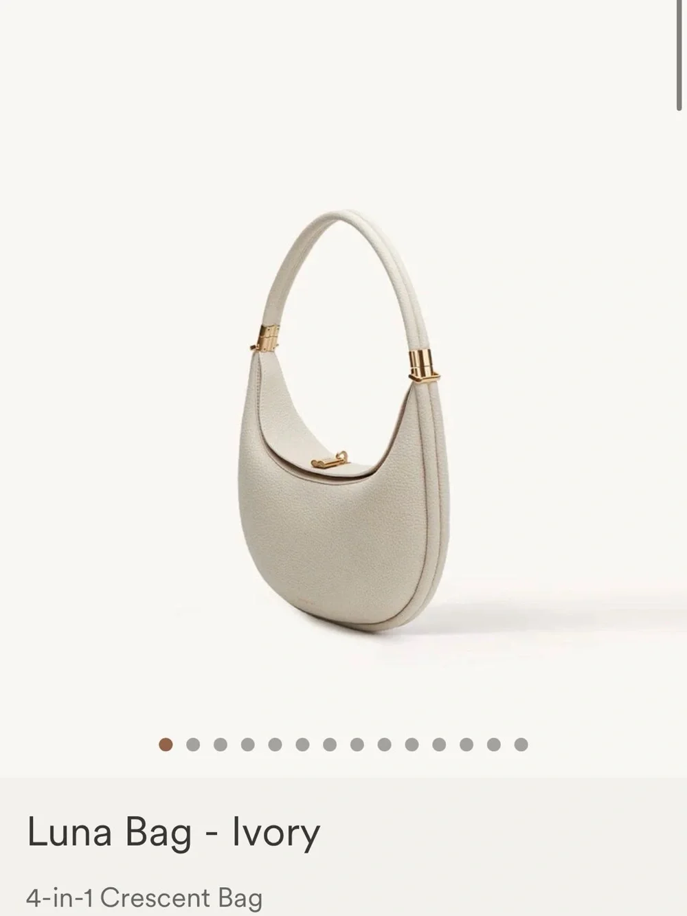 Songmont ivory leather Shoulder Tote